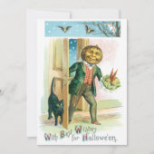 Invitation Vintage Citrouille romantique Halloween (Devant)