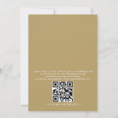 Invitation Vintage Classic Gold Budget QR Code Wedding (Dos)