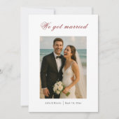 Invitation Vintage Classical Motif Wedding Announcement (Devant)