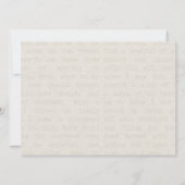 Invitation Vintage classique art photo nuptiale douche (Dos)