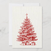 Invitation Vintage classique ornement de Noël mariage (Dos)