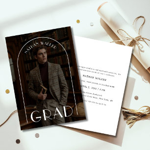 Invitation Vintage classique Retro Gras Gras Arc Photo