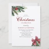 Invitation Vintage classique Soirée de Noël élégante (Devant)