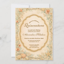 Vintage Coastal Seashell Quinceañera