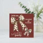 Invitation vintage Coquette Bow Holiday (Debout devant)