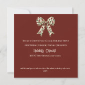Invitation vintage Coquette Bow Holiday (Dos)