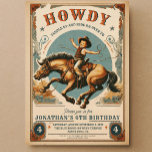 Invitation Vintage Cowboy Country Western Anniversaire<br><div class="desc">Cowboy Wild Western Anniversaire</div>