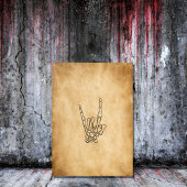 Invitation vintage crâne gothique halloween éffrayant