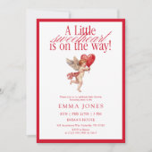 Invitation Vintage Cupid Sweetheart Baby Shower (Devant)