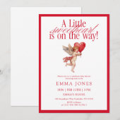 Invitation Vintage Cupid Sweetheart Baby Shower (Devant / Derrière)