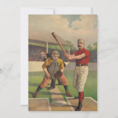 Invitation vintage d'affiche de base-ball (Devant)