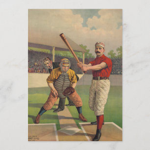Invitation vintage d'affiche de base-ball