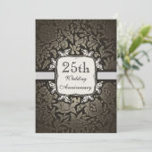 Invitation vintage damas pour 25e anniversaire de  (Debout devant)