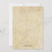 Invitation vintage Damask en rose et vert (Dos)