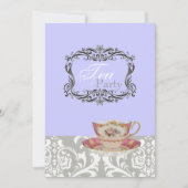 Invitation vintage damask nuptiale (Devant)