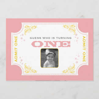 Invitation vintage d'anniversaire de cirque de