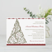 Invitation vintage d'arbre de Noël (Debout devant)