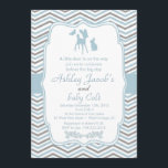 Invitation vintage de baby shower de région boisée<br><div class="desc">Invitation vintage de baby shower de région boisée de cerfs communs de Bambi</div>