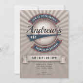 Invitation vintage de baseball (Devant)