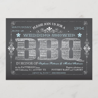 Invitation vintage de BBQ de wedding shower de