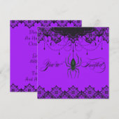 Invitation Vintage de Berry Spider (Devant / Derrière)
