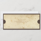 Invitation vintage de billet (Dos)