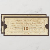 Invitation vintage de billet (Devant / Derrière)