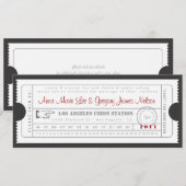 Invitation Vintage de billets - Carte de poinçonna (Devant / Derrière)