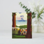 Invitation vintage de campeurs de rétro (Debout devant)