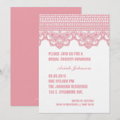 Invitation VINTAGE de DENTELLE (Devant / Derrière)