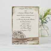 Invitation vintage de dentelle de Melinda (Debout devant)