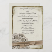 Invitation vintage de dentelle de Melinda (Devant / Derrière)