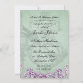 Invitation vintage de dîner de répétition de (Dos)