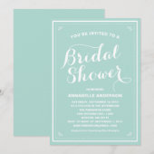 Invitation vintage de douche nuptiale (Devant / Derrière)
