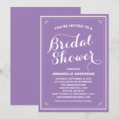 Invitation vintage de douche nuptiale (Devant / Derrière)