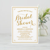 Invitation vintage de douche nuptiale (Debout devant)