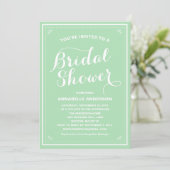 Invitation vintage de douche nuptiale (Debout devant)