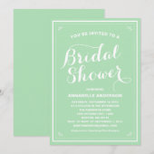 Invitation vintage de douche nuptiale (Devant / Derrière)