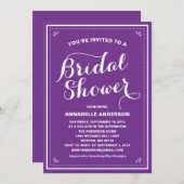 Invitation vintage de douche nuptiale (Devant / Derrière)