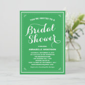 Invitation vintage de douche nuptiale Chalkboard (Debout devant)