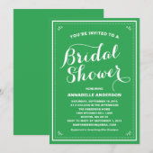Invitation vintage de douche nuptiale Chalkboard (Devant / Derrière)