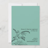 Invitation vintage de douche nuptiale | Turquoise  (Dos)