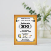 Invitation vintage de fête d'anniversaire (Debout devant)