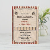 Invitation vintage de fête d'anniversaire de (Debout devant)