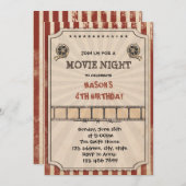 Invitation vintage de fête d'anniversaire de (Devant / Derrière)