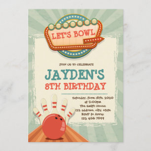 Invitation vintage de fête d'anniversaire de