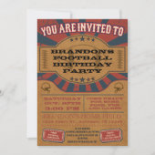 Invitation vintage de fête d'anniversaire du (Devant)