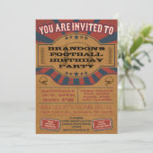 Invitation vintage de fête d'anniversaire du (Debout devant)