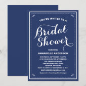 Invitation vintage de Fête de la mariée (Devant / Derrière)