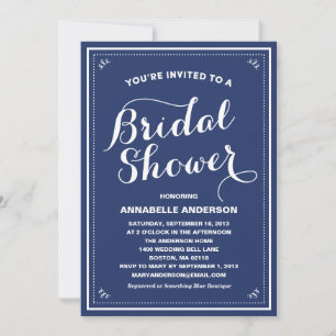 Invitation vintage de Fête de la mariée